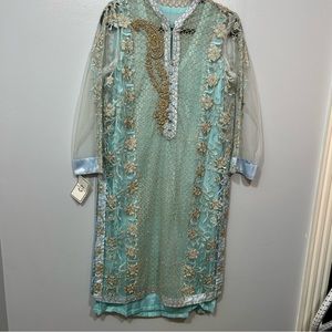 Agha Noor Light Blue Kurta